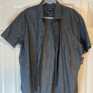 Express men short sleeve shirt casual size L